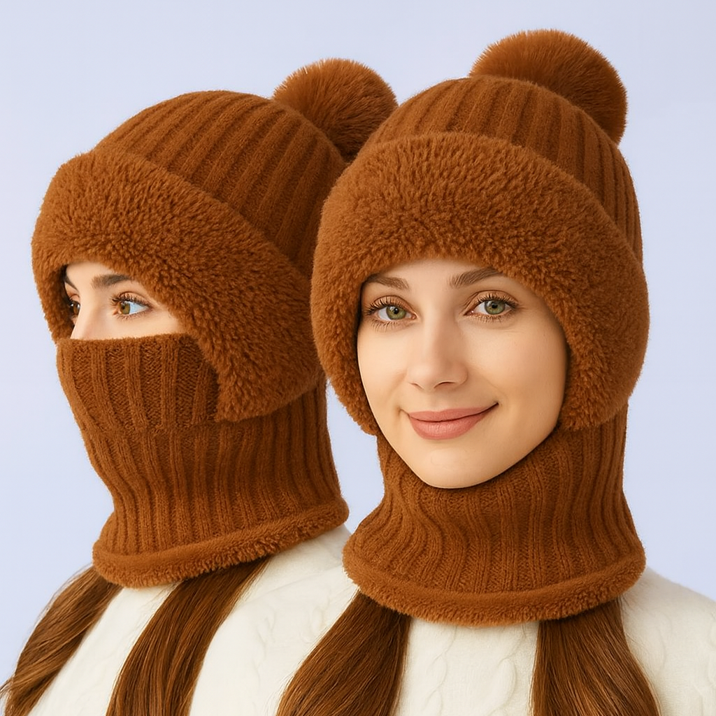 Winter Knitted Hat with Windproof Cold Protection