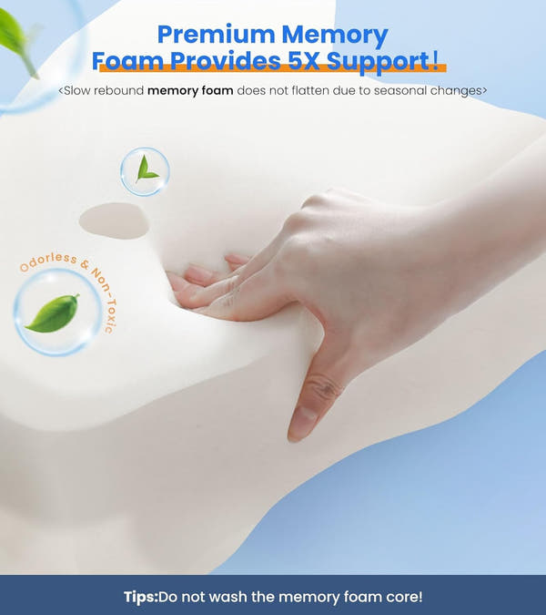 Tenaic Ultra Pain Relief Cooling Pillow for Neck Support