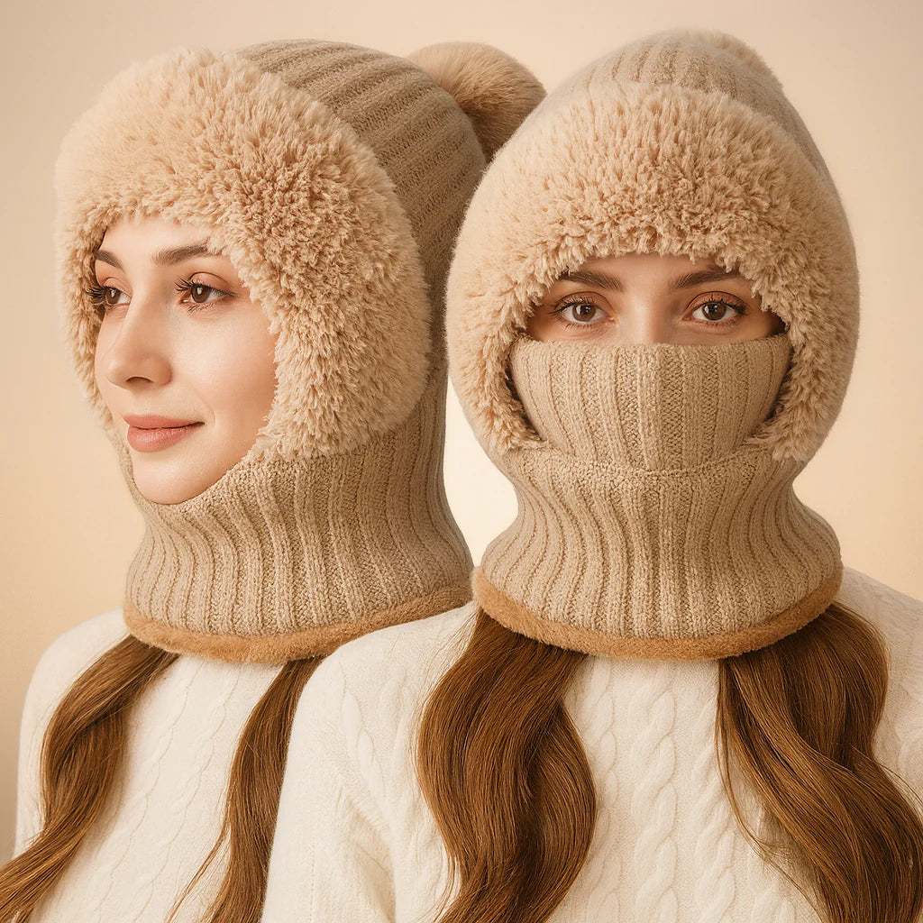 Winter Knitted Hat with Windproof Cold Protection