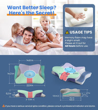Tenaic Ultra Pain Relief Cooling Pillow for Neck Support