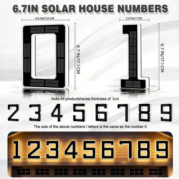 Solar Lighted House Numbers