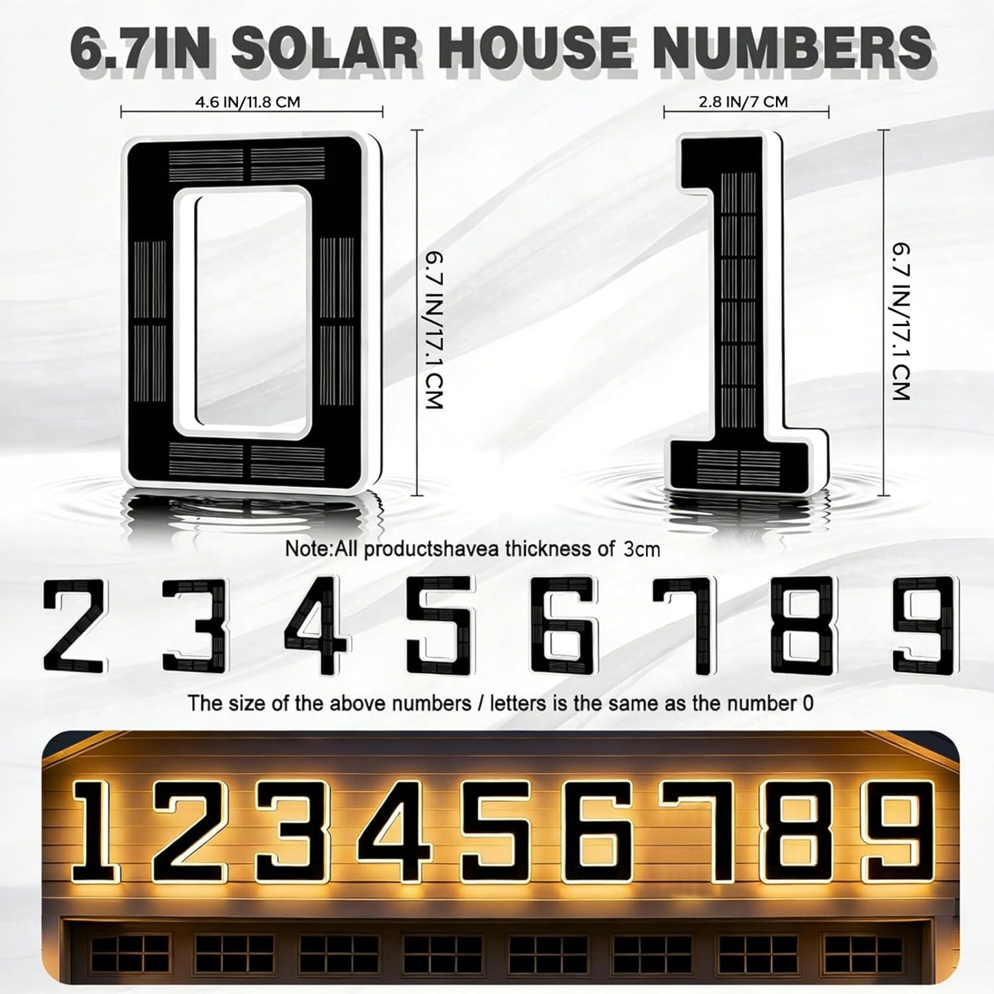 Solar Lighted House Numbers