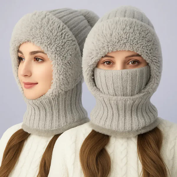 Winter Knitted Hat with Windproof Cold Protection