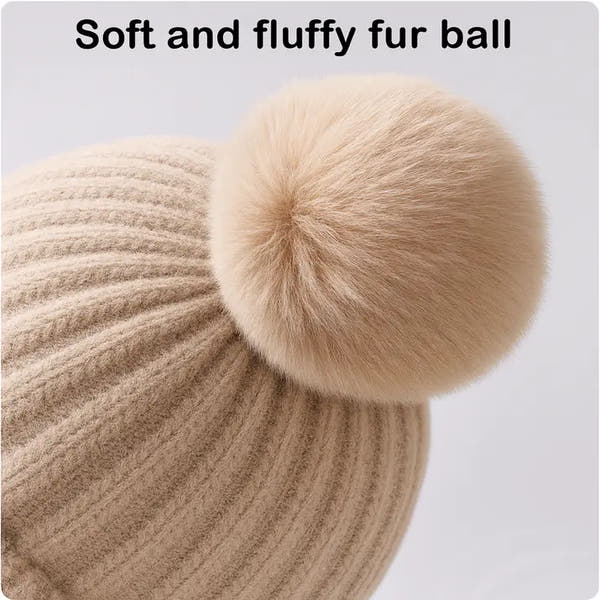 Winter Knitted Hat with Windproof Cold Protection