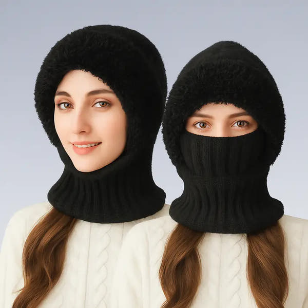 Winter Knitted Hat with Windproof Cold Protection
