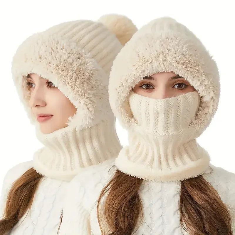 Winter Knitted Hat with Windproof Cold Protection